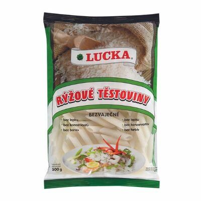 Ryžové cestoviny Penne bezvaječné 300g Lucka
