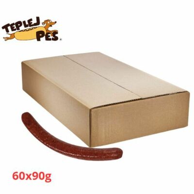 Mrazený Párok hovädzí Hot Dog 60x90g Teplej Pes BjK