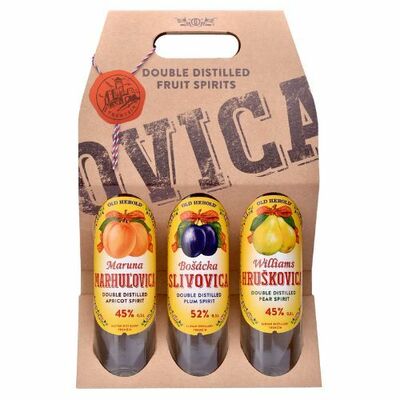 OldHerold Destiláty Darčekové balenie 3x0,5l