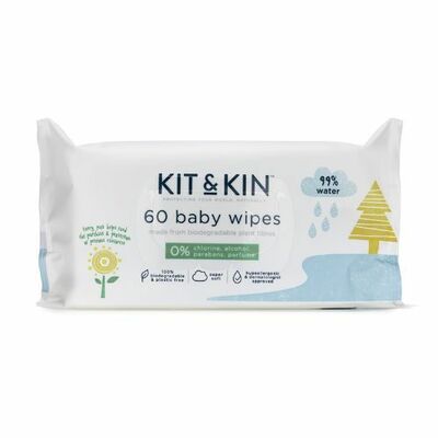 Kit &amp; Kin Vlhčené obrúsky 60ks