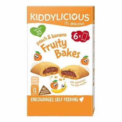 Kiddylicious koláčiky broskyňovo banánové 6x22g