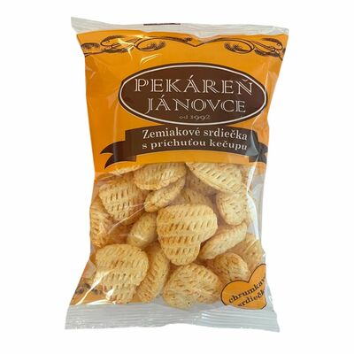 Zemiakové srdiečká s kečupom 40g Pekáreň Jánovce