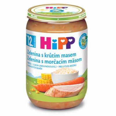 HiPP BIO Zelenina s morčacím mäsom, 220g