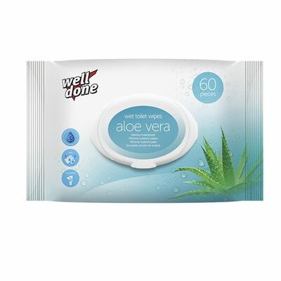 Well Done toaletný papier vlhčený Aloe vera 60ks