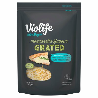 Syr rastlinný Mozzarella strúhaný 200g Violife