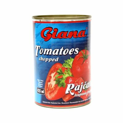 Paradajky lúpané krájané 425ml (400g) Giana