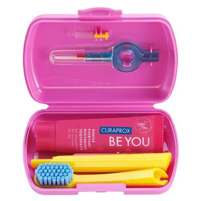 Curaprox CS 5460 Travel Set ústnej hygieny ružový