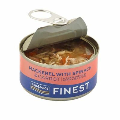 Fish4dogs Finest Konzerva Makrela so špenátom 85g