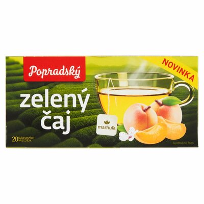 Popradský Zelený čaj - marhuľa 20x1,5g