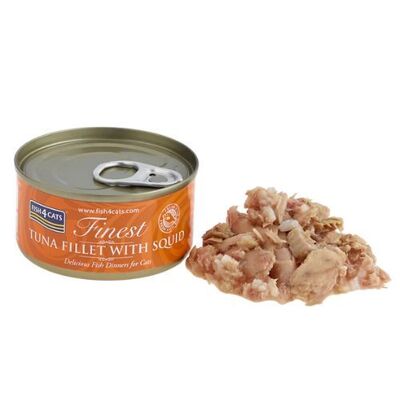 Fish4cats Finest Konzerva Tuniak s kalamárom 70g