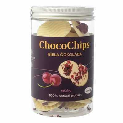 ChocoChips biela višňa160g DP Chocolate