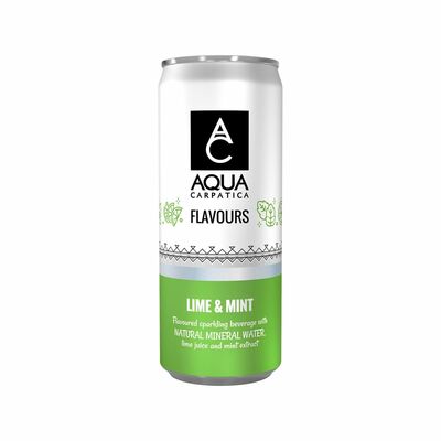 Aqua Carpatica limetka a mäta 330ml*ZO