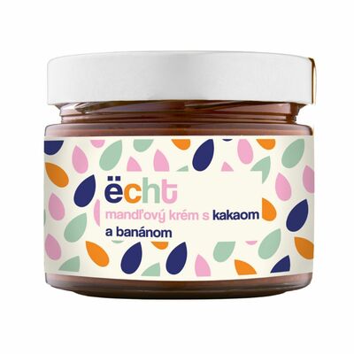 Mandľový krém s kakaom a banánom 250g Ëcht