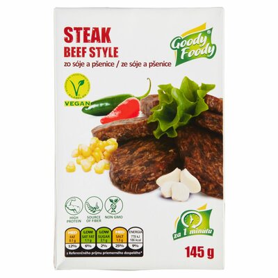 Vegánsky Steak beef style 145g, Goody Foody