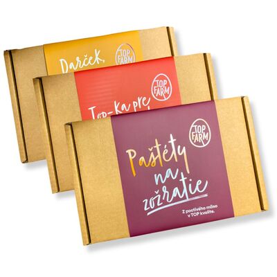 Vianočné darčekové balenie paštét 6x150g Topfarm