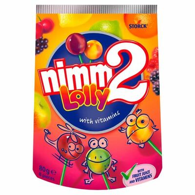 Nimm2 Lolly ovocné lízatká 80g
