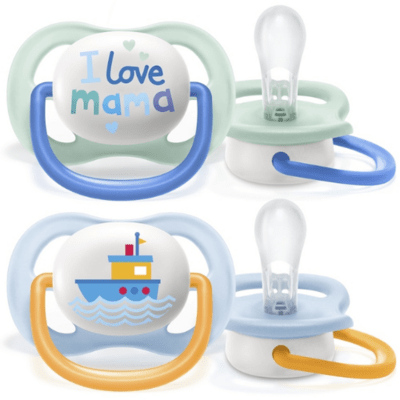 Avent Cumlík Ultra air text 0-6m boy 2ks