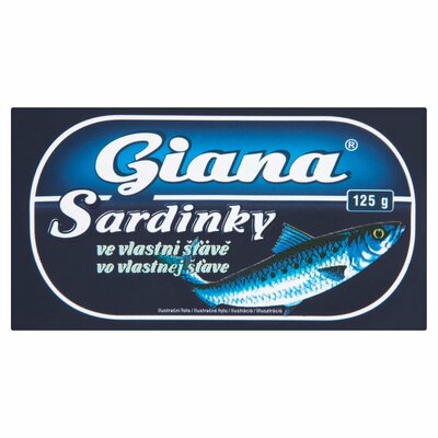Sardinky vo vlastnej šťave 125g Giana