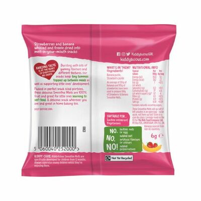 Kiddylicious vankúšiky jahoda &amp; banán 6g