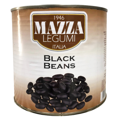 Fazuľa čierna sterilizovaná 2500g Mazza
