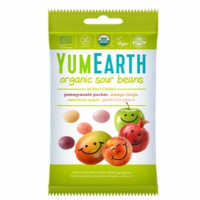 YumEarth Bio ovocné vegán želé kyslé fazuľky 50g