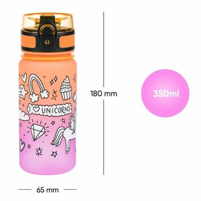 Baagl Tritanová fľaša na nápoje Unicorn 350ml