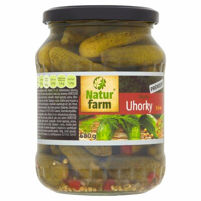 Uhorky sterilizované 3-6cm 680g  Natur Farm