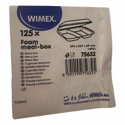 Box menu 2dielny biely WI75632,125ks