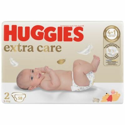 Huggies Extra Care Veľ.2, Plienky 58ks