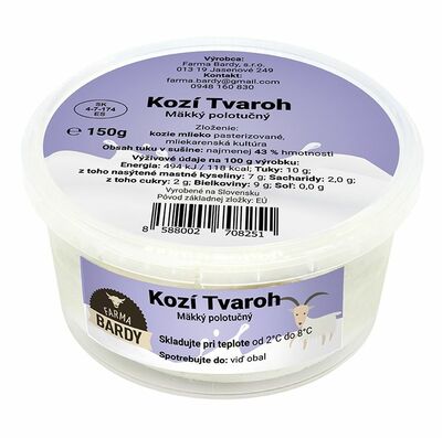 Tvaroh kozí 150g Farma Bardy