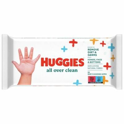 Huggies All Over Clean Vlhčené obrúsky 56ks