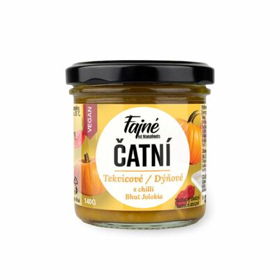 Mana Roots Fajné Tekvicové čatní s chilli bhut jolokia 140g