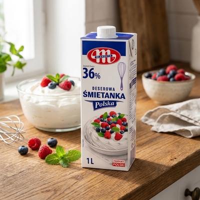 Smotana na šľahanie 36% 1l Mlekovita