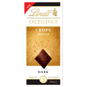 Lindt Excellence Horká čokoláda s chrumkavými kúskami sušienky 100g