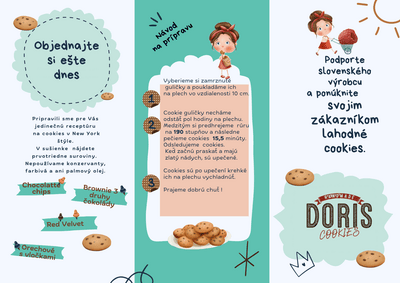 Mrazené Cookies chocolate chips 25ks/2kg Doris Cookies