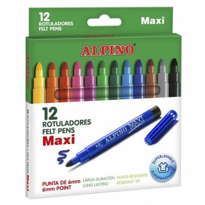 Alpino farebné fixky Maxi 12ks