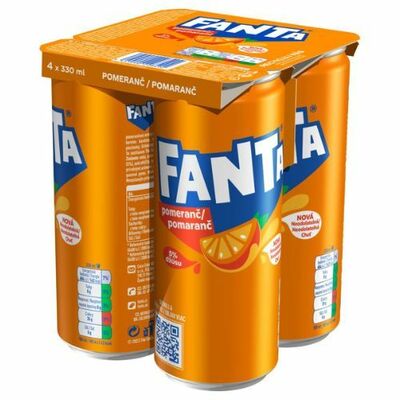 Fanta pomarančová 4x330ml *ZO