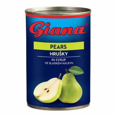 Kompót Hrušky polené lúpané 425ml Giana