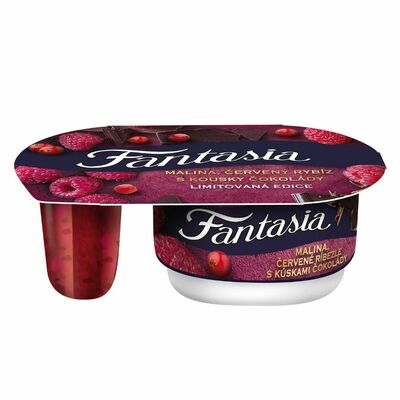 Fantasia Malina, červená ríbezľa s kúskami čokolády 116g Danone