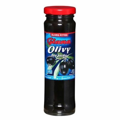 Olivy čierne celé bez kôstky 140g Giana