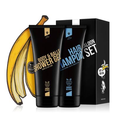 Angry Beards darčeková sada do sprchy Jack Saloon