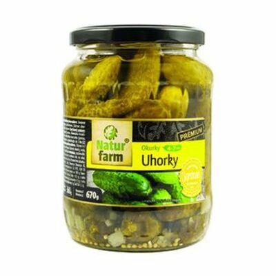 Uhorky sterilizované 4-7cm 680g Natur Farm