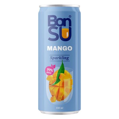 BonSU® sýtený nápoj 99% mangovej šťavy 330ml*ZO