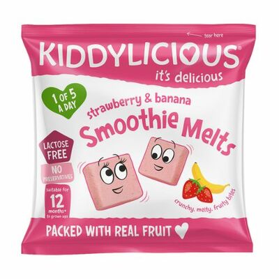 Kiddylicious vankúšiky jahoda &amp; banán 6g