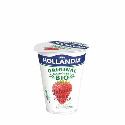 Jogurt BIO Gazdovský jahoda 180g Hollandia