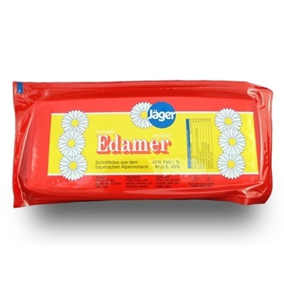 Syr Edamer (Eidam) 40% blok cca 2,5kg Jäger