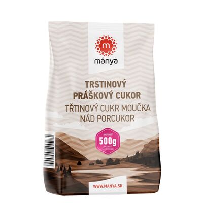 Cukor práškový trstinový 500g Mánya