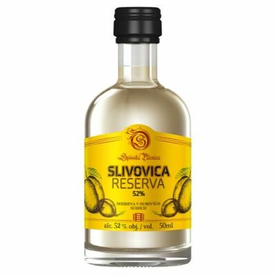 Spišská pálenica Slivovica Reserva 52% 0,05 l