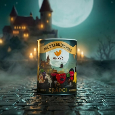 Syr, crunchy corn, oriešky, praclíky Mix hradného pána 230g Mixit