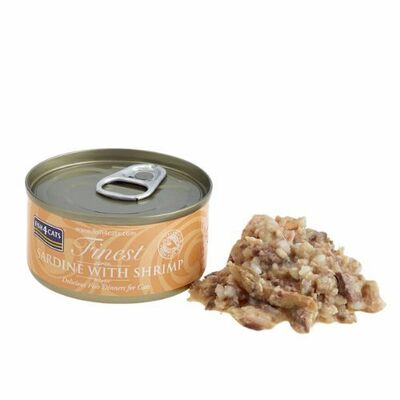 Fish4cats Finest Konzerva Sardinka s krevetami 70g